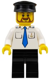 Boat Captain with Blue Tie and Anchor on Pocket · boat012