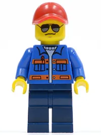 Blue Jacket with Pockets and Orange Stripes · cty0500