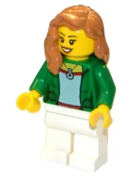 Green Female Jacket Open with Necklace · cty0706